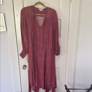 Elegant Pink Patterned Dress